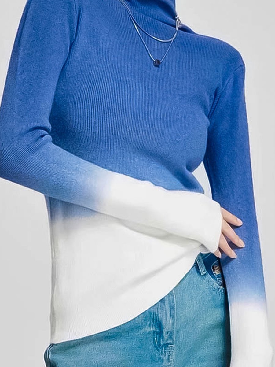 Gradient Pile Collar Sweater Gradient Pile Collar Sweater