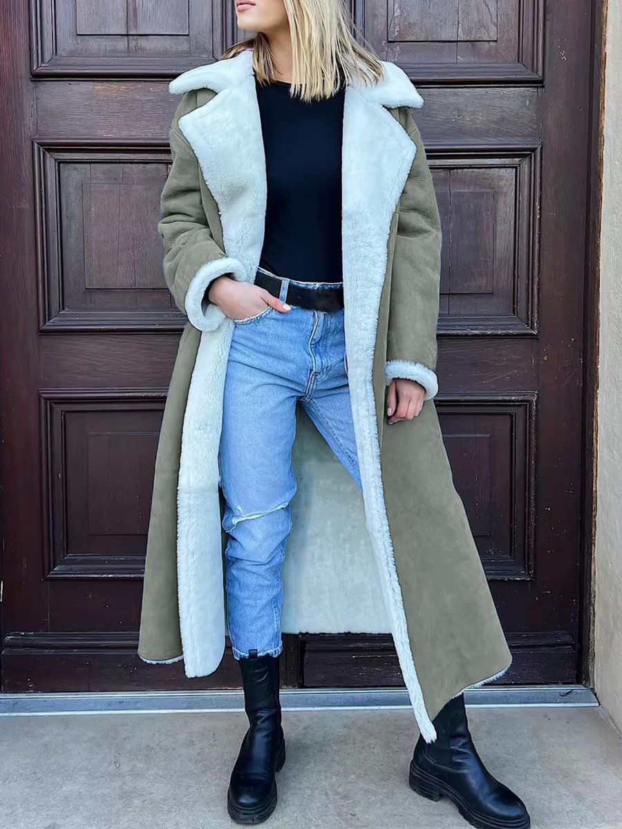 Cozy Shearling-Lined Fake Fur Fleece Coat Cozy Shearling-Lined Fake Fur Fleece Coat