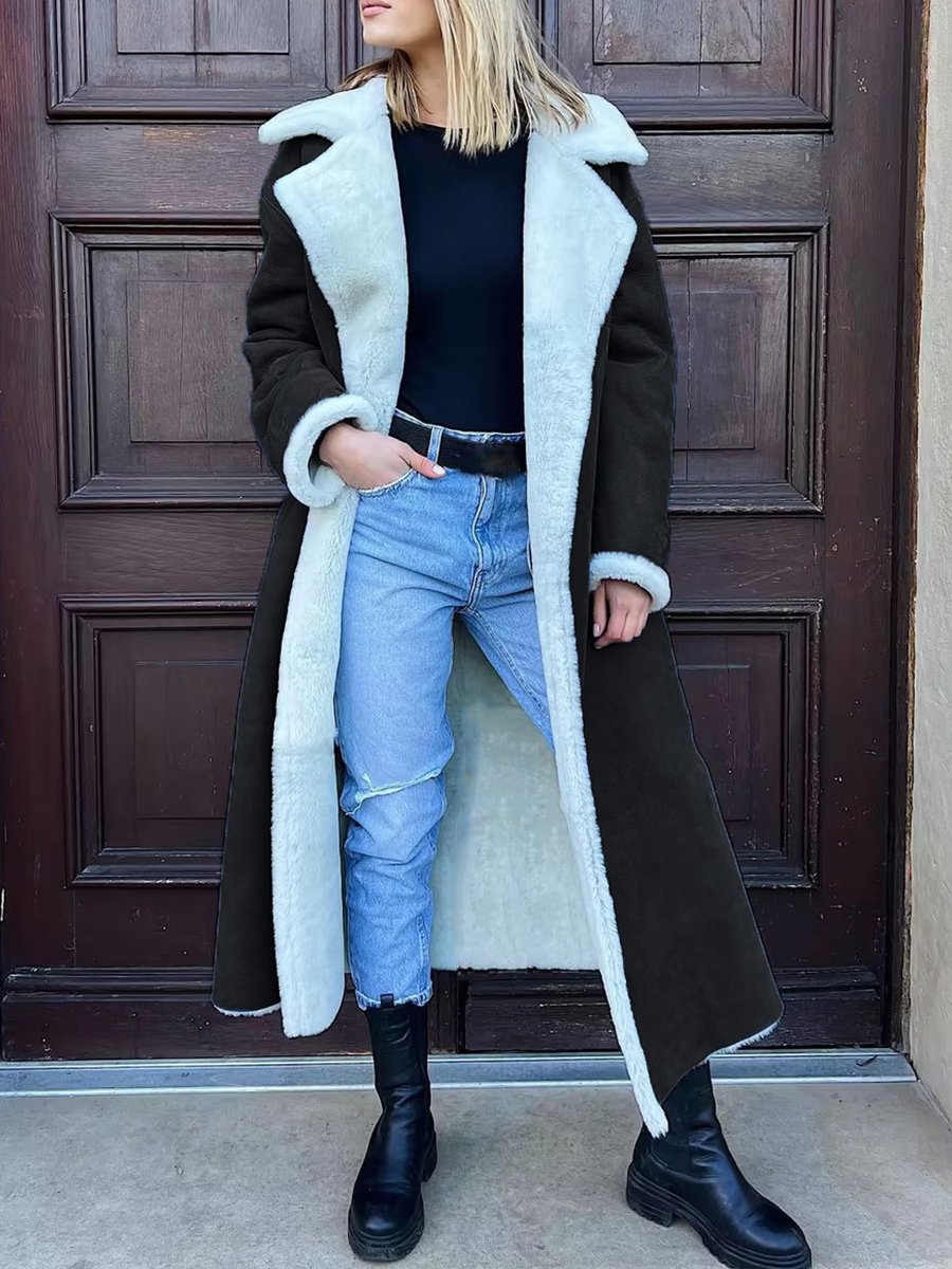 Cozy Shearling-Lined Fake Fur Fleece Coat Cozy Shearling-Lined Fake Fur Fleece Coat