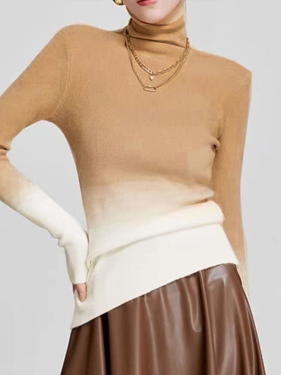 Gradient Pile Collar Sweater Gradient Pile Collar Sweater
