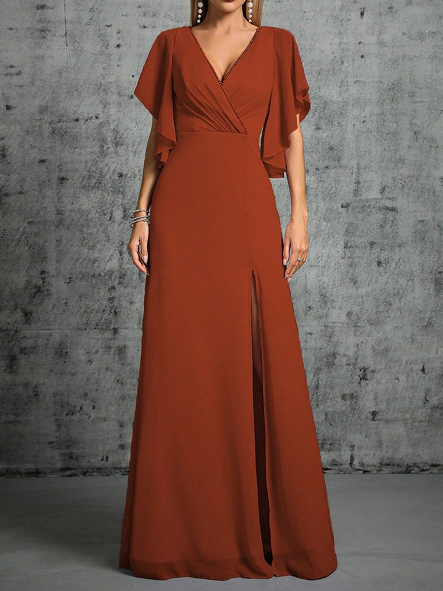 Slim Fit V-neck Dress Slim Fit V-neck Dress