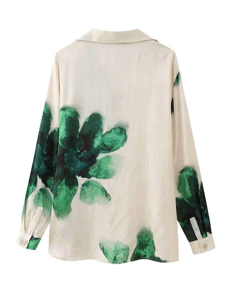 Elegant Watercolor Floral Blouse Elegant Watercolor Floral Blouse