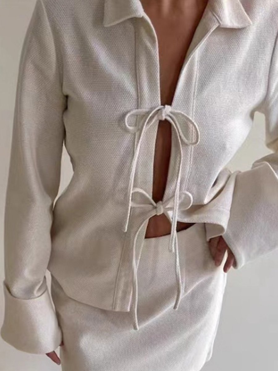 Minimalist Tie-Front Shirt Sophisticated Design with a Modern Twist Minimalist Tie-Front Shirt Sophisticated Design with a Modern Twist