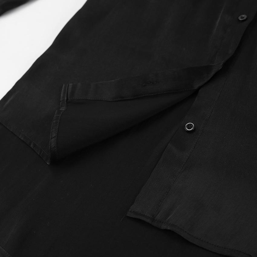 Silk Black Button-Up Blouse Silk Black Button-Up Blouse