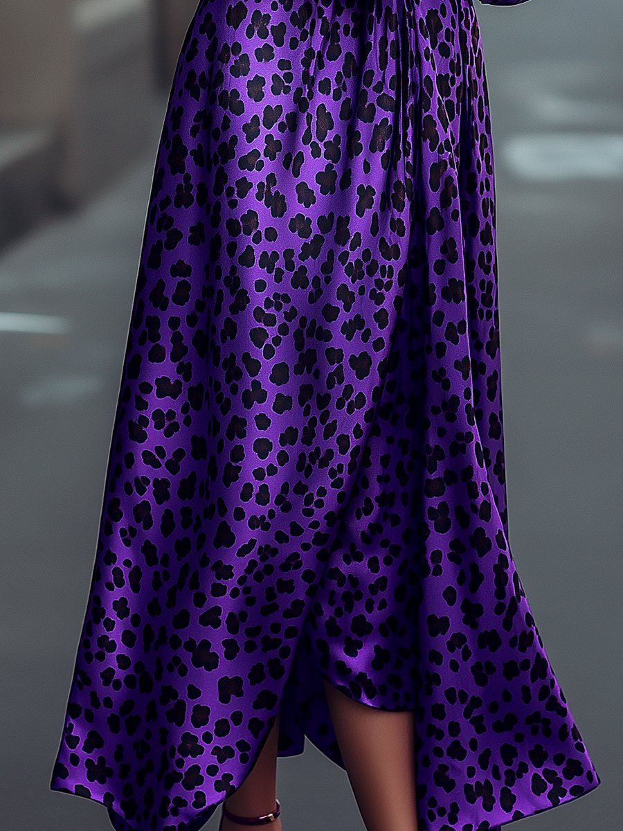 Purple Passion Satin Wrap Dress Purple Passion Satin Wrap Dress